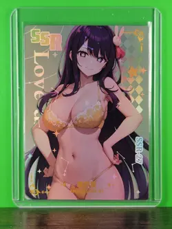 AI HOSHINO Genshin Impact Waifu Goddess Refractor Card CUSTOM MADE - Image 1