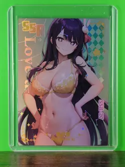 AI HOSHINO Genshin Impact Waifu Goddess Refractor Card CUSTOM MADE - Image 2