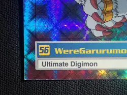 WEREGARURUMON U7 / 8 DIGIMON ANIMATED SERIES 1999 FOIL HOLO TRADING CARD - Image 4