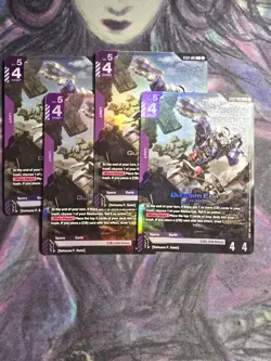 4x Gundam Exia ST07-001 LR Celestial Drive Textured Foil Gundam Card Game x4 - Image 1