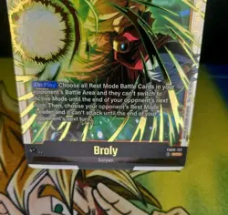 Broly FB08-122 SCR Saiyan Pride Dragon Ball English Card Fusion World - Image 3