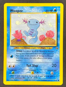 Pokemon Wooper 71/75 N2 Neo Discovery Unlimited LP/NM - Image 1