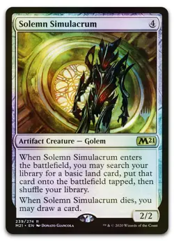 Solemn Simulacrum #239 (Foil) (NM) Core Set 2021 PPM21 Magic MTG - Image 1