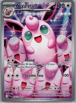 WIGGLYTUFF 105/094 ILLUSTRATION RARE PHANTASMAL FLAMES POKEMON NEAR MINT - Image 1