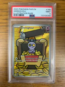 Pokemon - PSA 9 - Gimmighoul - 198/182 - Paradox Rift - Illustration Rare - Image 1