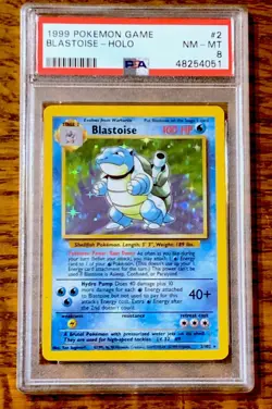 1999 Pokemon ~ Blastoise Holo #2 ~ Base Set Unlimited ~ PSA 8 NM-MT ~ Fresh Cert - Image 1