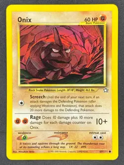 Pokemon Onix 69/111 N1 Neo Genesis Unlimited LP/NM - Image 1