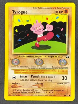 Pokemon Tyrogue 66/75 N2 Neo Discovery Unlimited LP/NM - Image 1