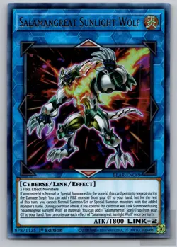 Salamangreat Sunlight Wolf BLAR-EN089 Battles of Legend: Armageddon Yu-Gi-Oh NM - Image 1