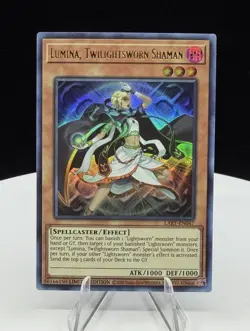 Yugioh - Lumina, Twilightsworn Shaman - ULTRA - LIMITED - LART-EN047 Lost Art NM - Image 1