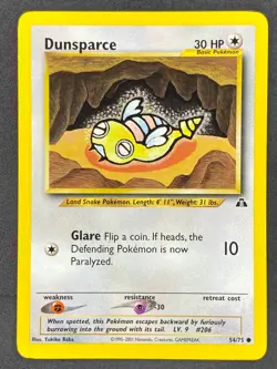Pokemon Dunsparce 54/75 N2 Neo Discovery Unlimited LP/NM - Image 1