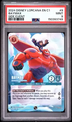 DISNEY LORCANA EN C1-LORCANA CHALLENGE PROMO #9 BAYMAX - ARMORED COMPANION PSA 9 - Image 1