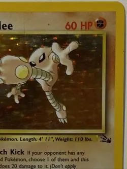 Pokemon TCG Hitmonlee Fossil 7/62 Holo Unlimited Holo Rare - Image 4