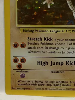 Pokemon TCG Hitmonlee Fossil 7/62 Holo Unlimited Holo Rare - Image 5
