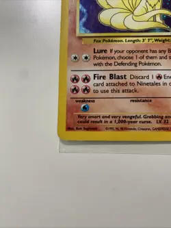 Ninetales 013/130 Base Set 2 Holo Pokemon WOTC HP - Image 5