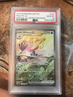 2024 POKEMON SSP EN-SURGING SPARKS SPECIAL ILLUSTRATION RARE MILOTIC EX PSA 10 - Image 1