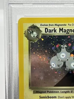 Pokemon TCG Dark Magneton 11/82 Team Rocket Holo Rare Swirled PSA 5 - Image 3