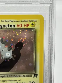 Pokemon TCG Dark Magneton 11/82 Team Rocket Holo Rare Swirled PSA 5 - Image 4