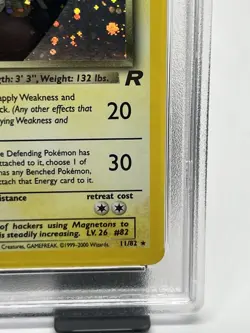 Pokemon TCG Dark Magneton 11/82 Team Rocket Holo Rare Swirled PSA 5 - Image 5