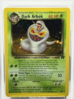 Pokemon TCG Dark Arbok 2/82 Team Rocket Holo Rare Swirled PSA 5 - Image 2