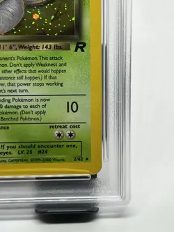 Pokemon TCG Dark Arbok 2/82 Team Rocket Holo Rare Swirled PSA 5 - Image 5