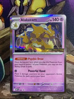 Alakazam Mega Evolution Stamped Build and Battle Promo 003 Pokemon IN HAND NEW - Image 1
