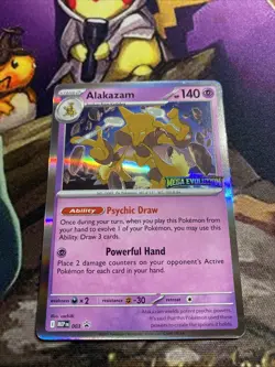 Alakazam Mega Evolution Stamped Build and Battle Promo 003 Pokemon IN HAND NEW - Image 2