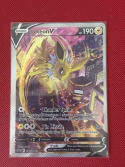 Jolteon v SWSH183 Pokemon TCG Sword & Shield Holo Black Star Promo - Image 1