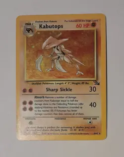 Pokemon TCG Kabutops Holo Fossil MP Vintage WOTC - Image 1