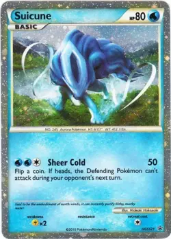 Suicune (HGSS Promo 21) - HGSS21 - Promotional HP, English Pokemon HGSS Black St - Image 1