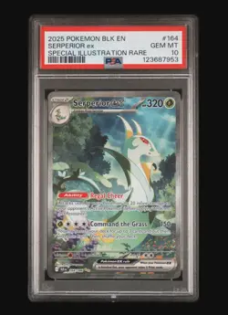 2025 POKEMON BLK EN-BLACK BOLT SPECIAL ILLUSTRATION RARE SERPERIOR EX PSA 10 - Image 1