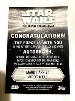 [SC] mc109 Tops Star Wars Chrom Sign Card - Image 2