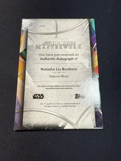 [SC] mc109 Tops Star Wars Master Work Sign Card - Image 2