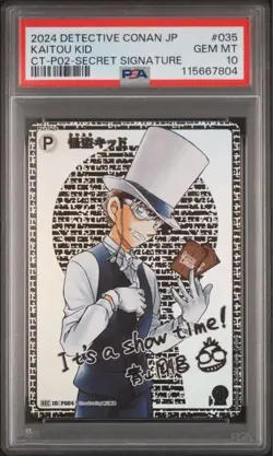 [PSA10] mc15 Psa10 Detective Conan Card Kaito Kid Sec Sign - Image 1