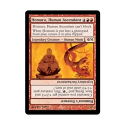 WOTC MtG Saviors of Kamigawa Homura, Human Ascendant // Homura's Essence ( EX - Image 1