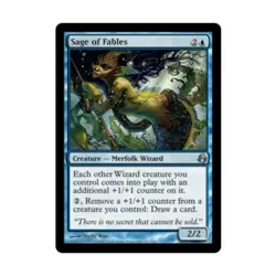 WOTC MtG Morningtide Sage of Fables (U) (Foil) EX - Image 1