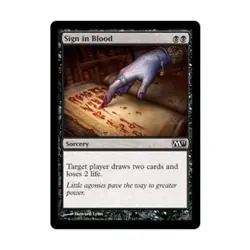 WOTC MtG M11 Sign in Blood (C) (Foil) NM - Image 1