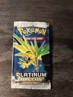 EMPTY Zapdos Platinum Arceus Pokemon Booster Pack *No Cards* - Image 1