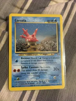 Corsola 37/75 Neo Discovery Regular Unlimited Uncommon Card Pokemon TCG - Image 1