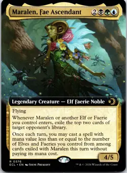 Maralen, Fae Ascendant (Extended Art) 376 Lorwyn Eclipsed NM - Image 1