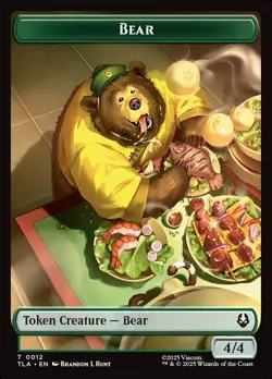 MTG Bear // Food ** Avatar: The Last Airbender Tokens ** English - Image 1