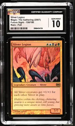 SLIVER LEGION Future Sight Foil Rare CGC 10 MTG EDH [Nostalgium] - Image 1