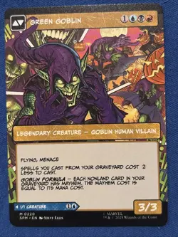 MTG Marvel Spider-Man Norman Osborn Green Goblin 0220 Borderless Mythic Rare - Image 1