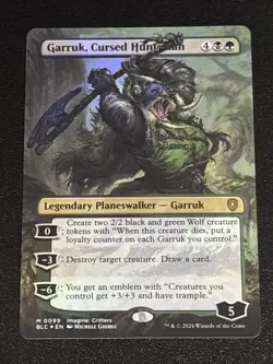 MTG Commander: Bloomburrow Garruk, Cursed Huntsman Borderless Foil 0099 Mythic - Image 1