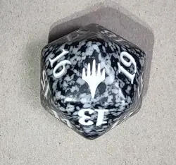 Planeswalker Black w/Gray D20 Life Counter Spindown Die -Magic the Gathering MTG - Image 1