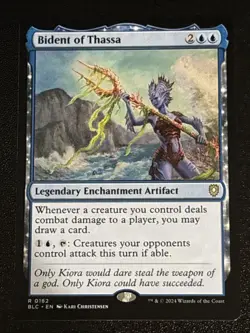 MTG Commander: Bloomburrow Bident of Thassa 0162 NM Rare - Image 1