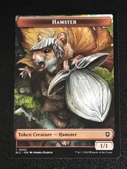 MTG Commander: Bloomburrow Hamster/Beast Double-Sided Token 0022/0024 NM - Image 1