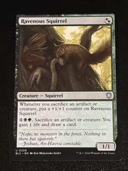 MTG Commander: Bloomburrow Ravenous Squirrel 0258 NM - Image 1