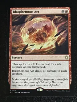 MTG Commander: Bloomburrow Blasphemous Act 0114 NM Rare - Image 1