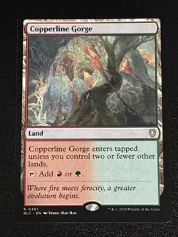 MTG Commander: Bloomburrow Copperline Gorge 0301 NM Rare - Image 1